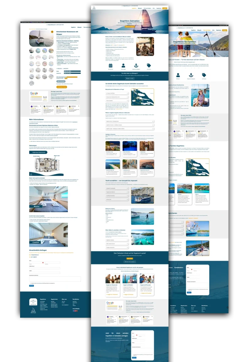 Webdesign mit verschiedenen SEO-Seitentypen für Reiseveranstalter aus Freiburg